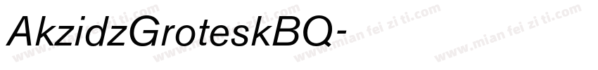 AkzidzGroteskBQ字体转换