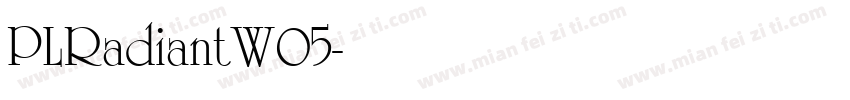 PLRadiantW05字体转换
