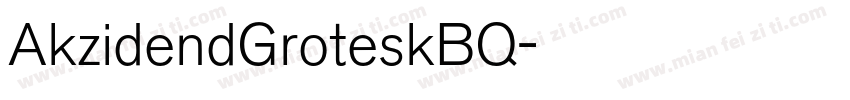 AkzidendGroteskBQ字体转换