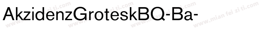 AkzidenzGroteskBQ-Ba字体转换