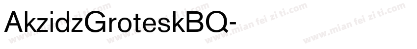 AkzidzGroteskBQ字体转换
