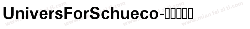 UniversForSchueco字体转换