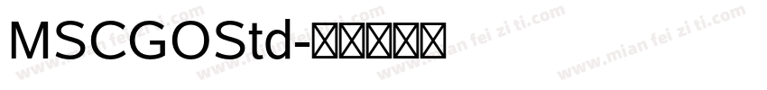 MSCGOStd字体转换