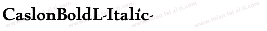 CaslonBoldL-Italic字体转换