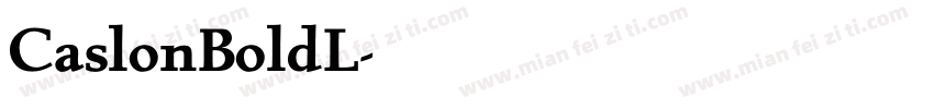 CaslonBoldL字体转换