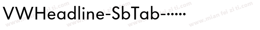 VWHeadline-SbTab字体转换