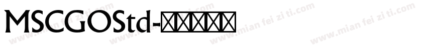 MSCGOStd字体转换
