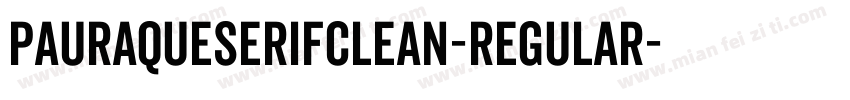 PauraqueSerifClean-Regular字体转换