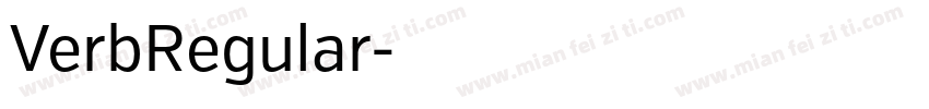 VerbRegular字体转换