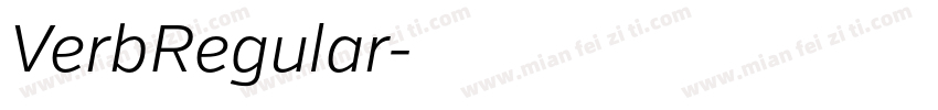 VerbRegular字体转换
