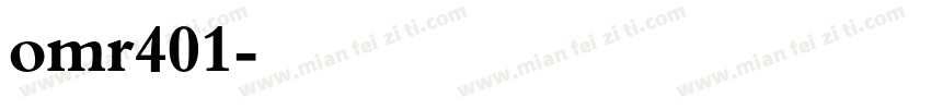 omr401字体转换