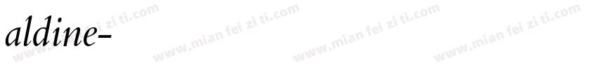 aldine字体转换