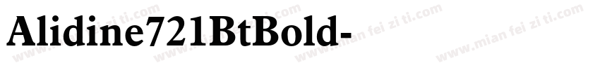 Alidine721BtBold字体转换