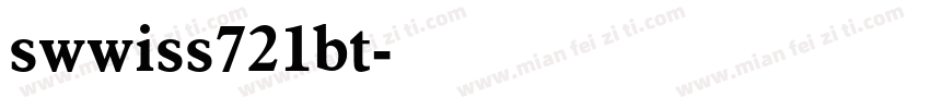 swwiss721bt字体转换