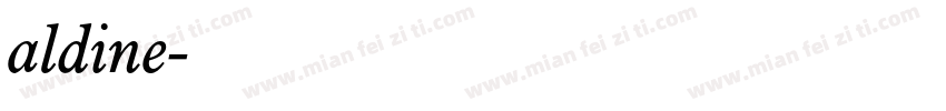 aldine字体转换