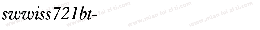 swwiss721bt字体转换