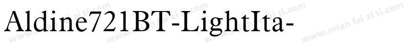 Aldine721BT-LightIta字体转换