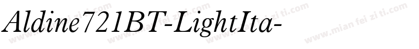 Aldine721BT-LightIta字体转换
