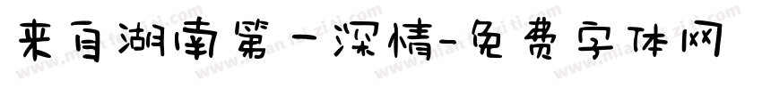 来自湖南第一深情字体转换