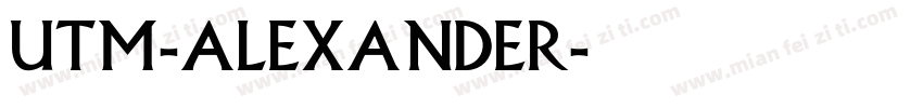 UTM-Alexander字体转换