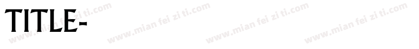 title字体转换