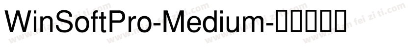 WinSoftPro-Medium字体转换