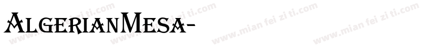 AlgerianMesa字体转换