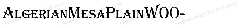 AlgerianMesaPlainW00字体转换
