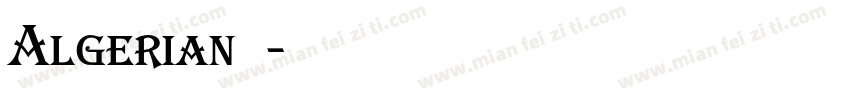 Algerian加粗字体转换