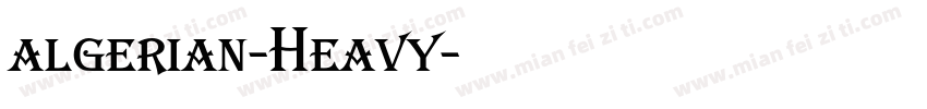 algerian-Heavy字体转换
