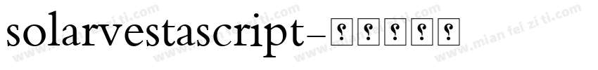solarvestascript字体转换