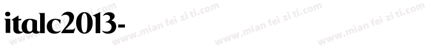 italc2013字体转换