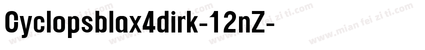 Cyclopsblax4dirk-12nZ字体转换