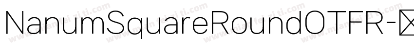NanumSquareRoundOTFR字体转换
