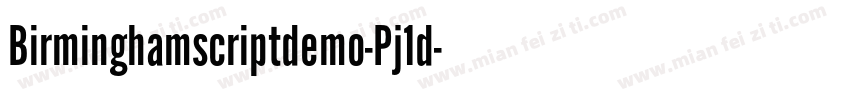 Birminghamscriptdemo-Pj1d字体转换