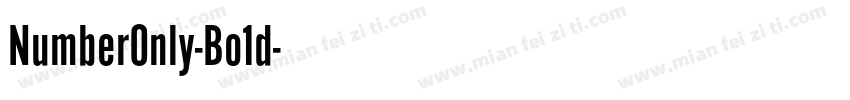 NumberOnly-Bo1d字体转换