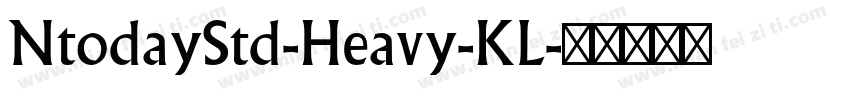 NtodayStd-Heavy-KL字体转换