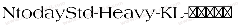 NtodayStd-Heavy-KL字体转换