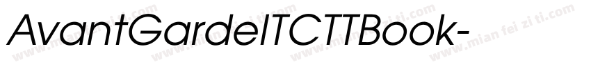 AvantGardeITCTTBook字体转换