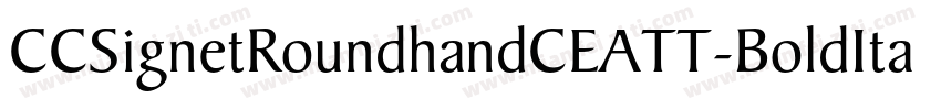 CCSignetRoundhandCEATT-BoldItal字体转换