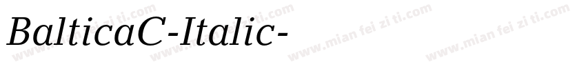 BalticaC-Italic字体转换