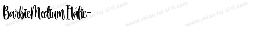 BarbieMediumItalic字体转换