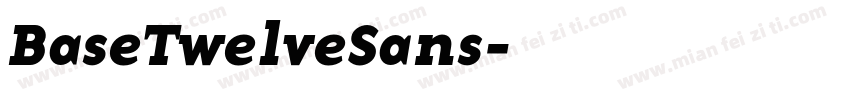 BaseTwelveSans字体转换