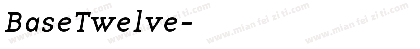 BaseTwelve字体转换