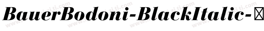 BauerBodoni-BlackItalic字体转换