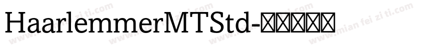 HaarlemmerMTStd字体转换