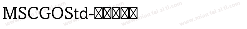 MSCGOStd字体转换