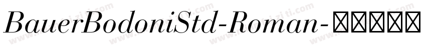 BauerBodoniStd-Roman字体转换