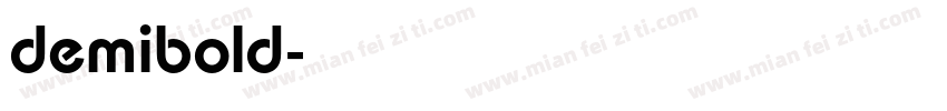 demibold字体转换