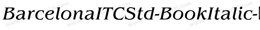 BarcelonaITCStd-BookItalic字体转换